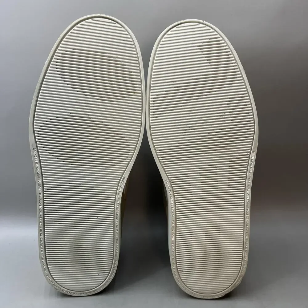Thousand Fell Court Lace Up Shoes Men Size 9.5 White Brown Comfort Low Sneakers